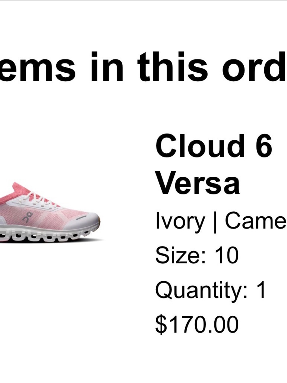 On Cloud 6 Versa Camellia Women’s Pink Athletic Sneakers - Picture 5 of 5